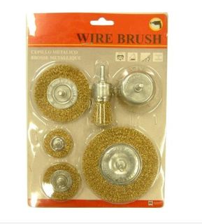 Wire Brushes Set Wheel/Cup with 6mm Shank 6-pce