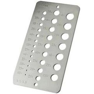 1/16" - 1/2"x .1/64" Increments- Carbon Steel Drill Gauge - Blaze