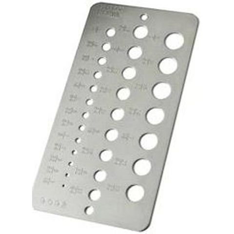 1/16" - 1/2"x .1/64" Increments- Carbon Steel Drill Gauge - Blaze