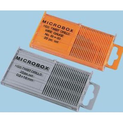 0.30mm-1.6mm x .1mm rises HSS MICROBOX  20 piece Drill Set