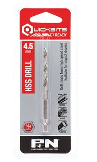 4.50mm Drill Impact Quickbit 1/4" hex Shank -  P&N