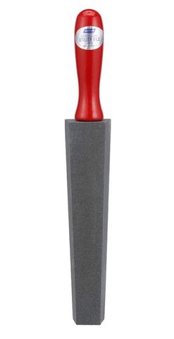 230mm Utility Grey Bevelled/Tapered Stone- Red Handle - Norton