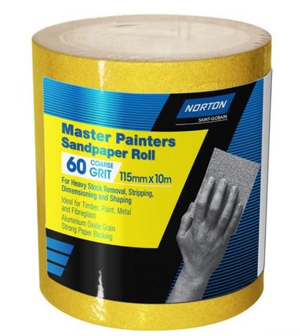Norton Painter Sandpaper Roll 115x10 60 Grit