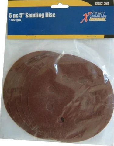 125mm x 100 grit sanding Disc Velcro Backed packet of 5