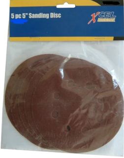 125mm x 80 grit Sanding Disc Velcro Backed  packet of 5