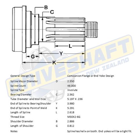 MS/S 46 X 2.350 INV SPL 5.197X.236 SPL250 (60MM BEARING)