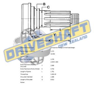 MS/S 1.375 X 10 SPLINE 2.500 X .083  (35MM BEARING)