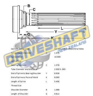 MS/S 1.375 X 16 SPLINE 2.500 X .065 (35MM BEARING)
