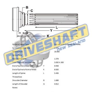 MS/S 1.375 X 16 SPL 3.000 X .083 (35MM BEARING)