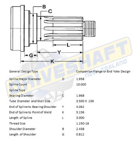 MS/S 10 X 1.958 SPL 3.500 X .156 (50MM BEARING)