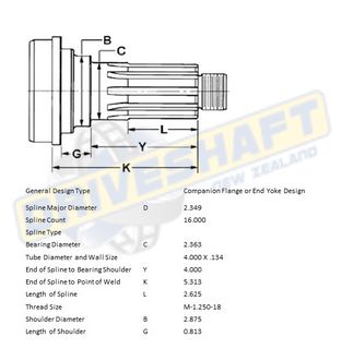 MS/S 16 X 2.350 SPL 4.000 X .134 (60MM BEARING)