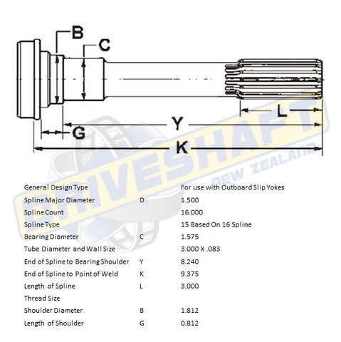 MS/S 16 X 1.500 SPL 3.000 X .083 (40MM BEARING)