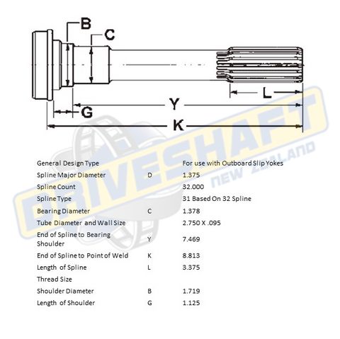 MS/S 32 X 1.376 SPL 2.750 X .095 (35MM BEARING)