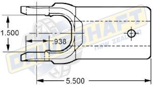 S/Y .750DX.188KX5.500CE ROUND BORE 1000 PTO