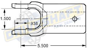 S/Y .750DX.188KX5.500CE ROUND BORE 1000 PTO