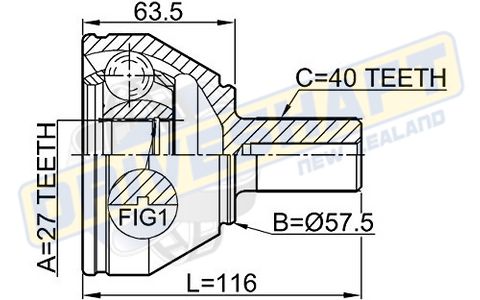 CVJ AVW VOL FRD V70 XC90 MONDEO 40/56.5/27