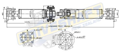 D/A NIS XTRAIL TNT31 QR25 ENGINE (OAL-1982MM)