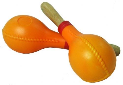 Maracas - Plastic W Wood Handle, pair