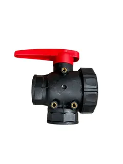 Ball Valve 3 Way 1" x 1/2" Cont