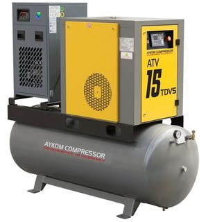 Aykom 15kw Compressor, Dryer & Filters, 750 litre Tank, Belt Drive