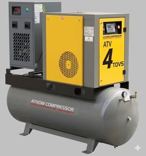 Aykom 4kW 300 Litre Screw Compressor with Dryer / Receiver