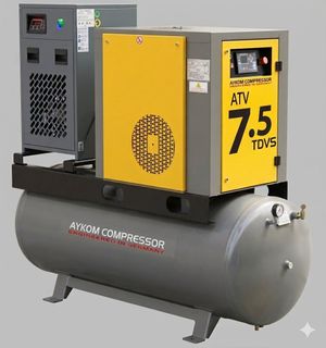 Aykom 7.5kW 500 Litre Screw Compressor with Dryer / Receiver