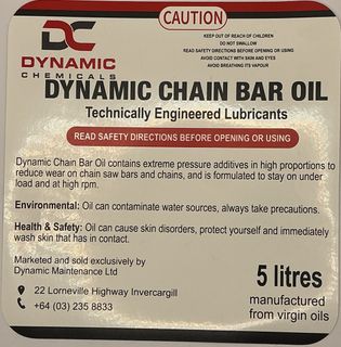 Dynamic Oil Chain & Bar Antiwear Lube 5 LITRE