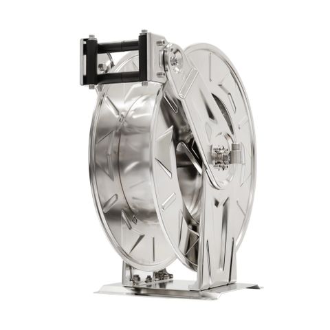 Stainless Steel Rewind HOSE REEL 5000 Psi  Fits 20m of 1/2 two wire hose (20mmOD)