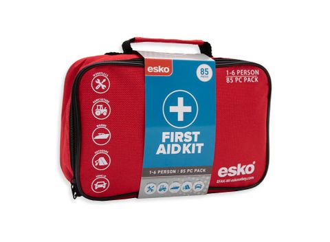 First Aid Kit 1-6 person, 85pc,  Fabric case with handle