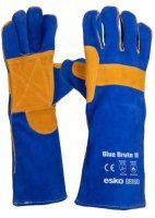 Esko BLUE-BRUTE blue/gold welders glove, palm & knuckle bar, kevlar stitched lined, welted, 406mm long, premium quality