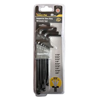 9PC Imperial Ball End Hex Key Set