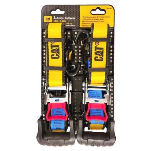 Cat 4.8m x 38mm 2PC Ratchet Tie Down 1020kg