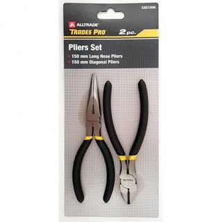 2PC 150mm 6" Long Nose & Diagonal Pliers Set (CAS1006)