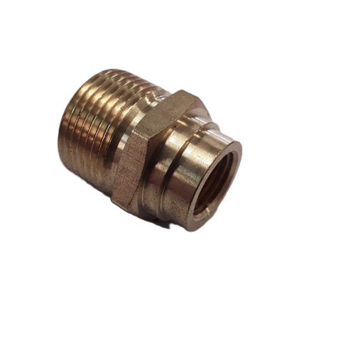 M22 x 1/4 F Brass Nipple