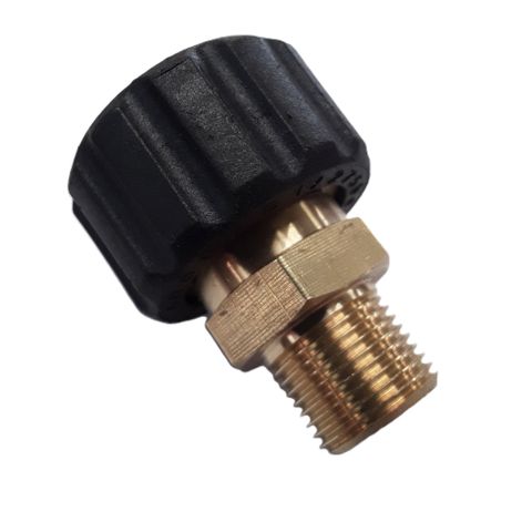 M22 x 14mm Pin to 3/8 M Brass QC Coupling