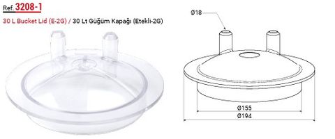 Melasty 30 litre Bucket Lid