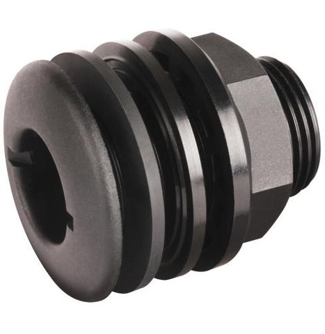 Hansen Short Male Tank Fitting Black