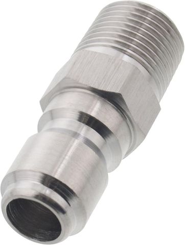 3/8" M BSP To 3/8 M QC Stainless Steel