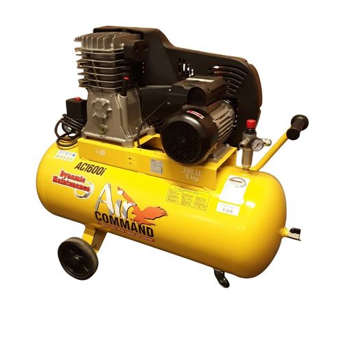 3 HP Single Phase Compressor, 14.9 cfm 100Ltr Tank