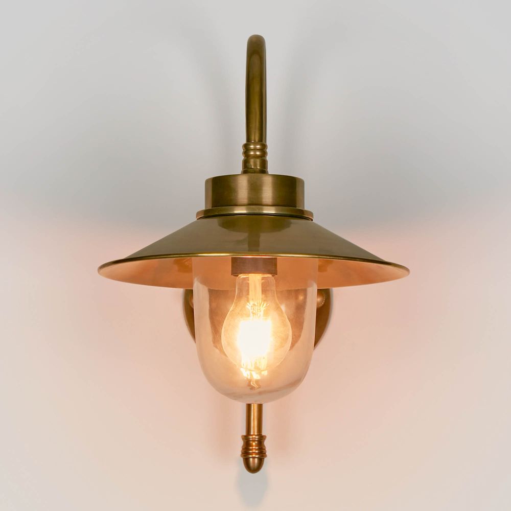 IC0870 - Large Antique Victorian Brass Sconce - Legacy Vintage