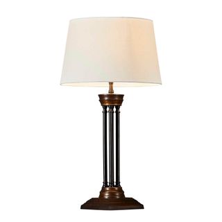 Chapman Brass Table Lamp W. Black Shade