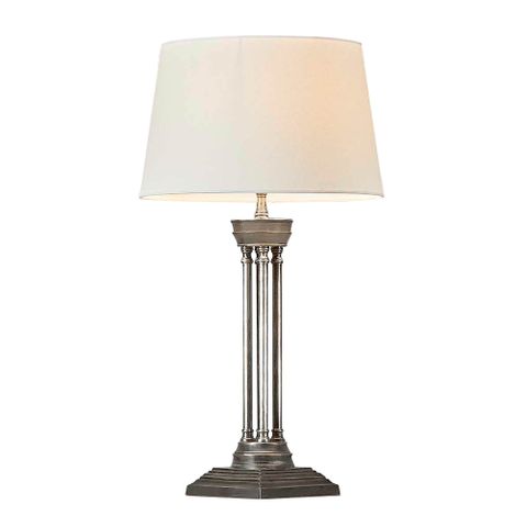 Hudson Table Lamp Base Antique Silver