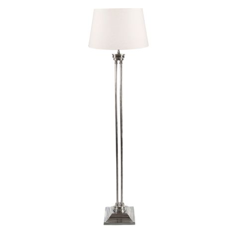 Hudson Floor Lamp Base Antique Silver- Base Only