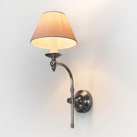 Soho Curved Wall Light Base Antique Silver