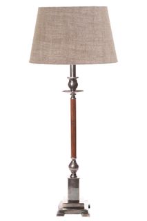 Canterbury Table Lamp Base Antique Silver Brown