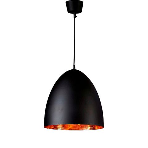 Egg Ceiling Pendant Black and Copper