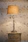 Macleay Swing Arm Table Lamp Base Antique Silver- Base Only