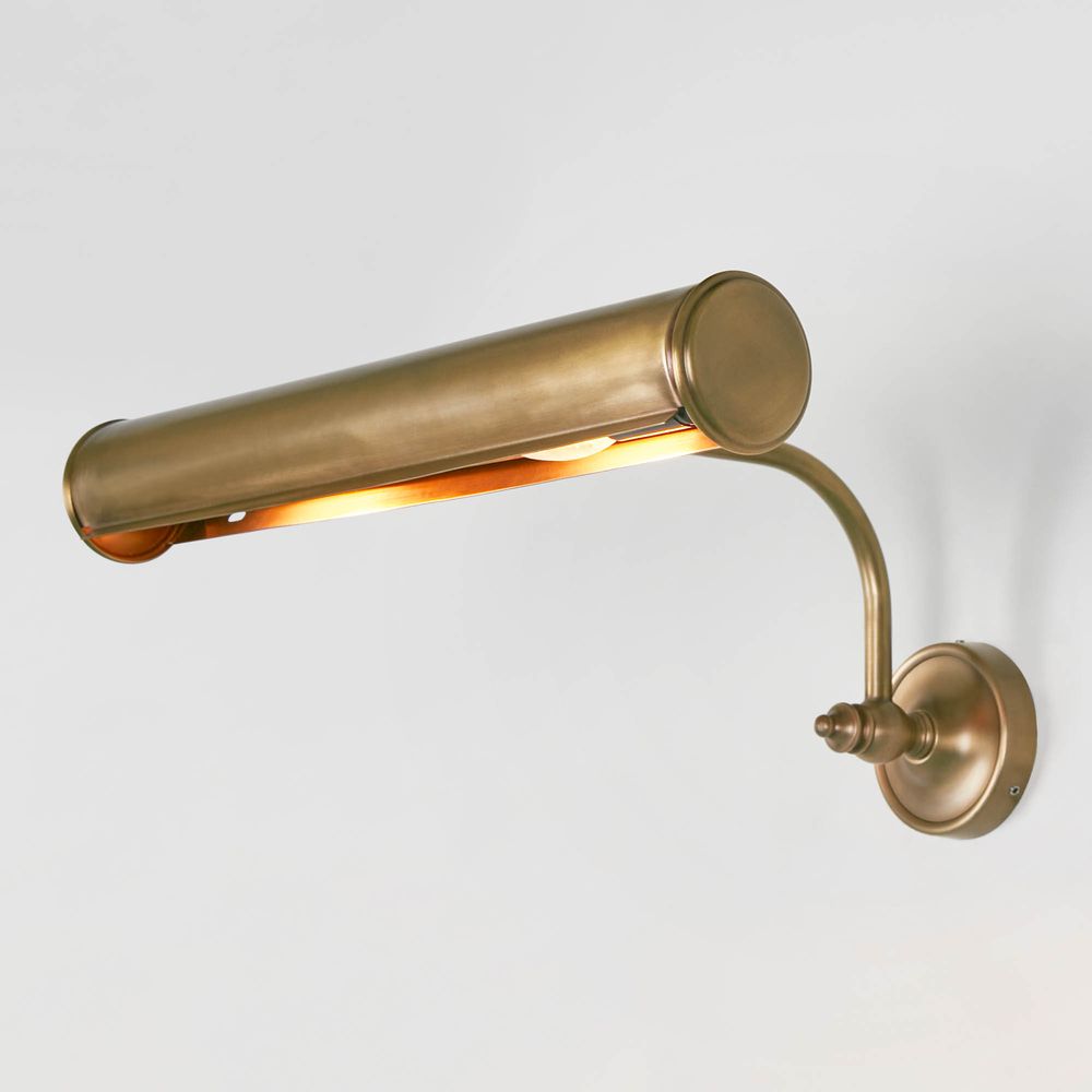 Vintage Dual Adjustable Wall Light in Antique Brass Finish