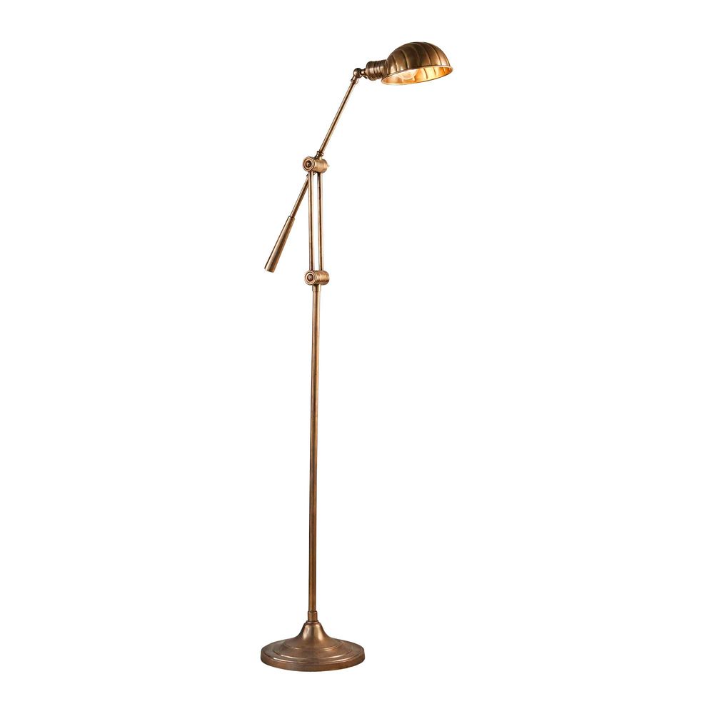 Brass floor store light