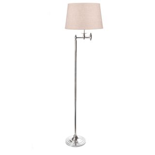 Macleay Floor Lamp Base Antique Silver